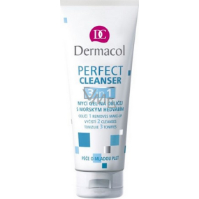 Dermacol Perfect Cleanser 3v1 Mycí gel na obličej s mořským hedvábím 100 ml