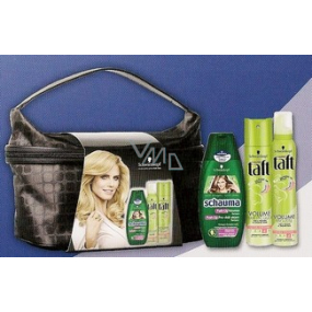 Taft Volume lak na vlasy + pěnové tužidlo + šampon + taška, kosmetická sada