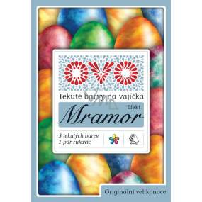 Ovo Efekt Mramor 5 barev á 5 ml + pár 1 rukavic sáček (5 ml) = 10 - 15 vajec