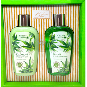 Bohemia Gifts Cannabis Konopný olej sprchový gel 250 ml + šampon na vlasy 250 ml, kosmetická sada