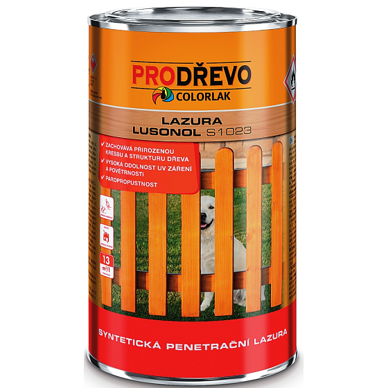 Colorlak Lazura Lusonol S1023 synteticná penetrační lazura Dub 8 l