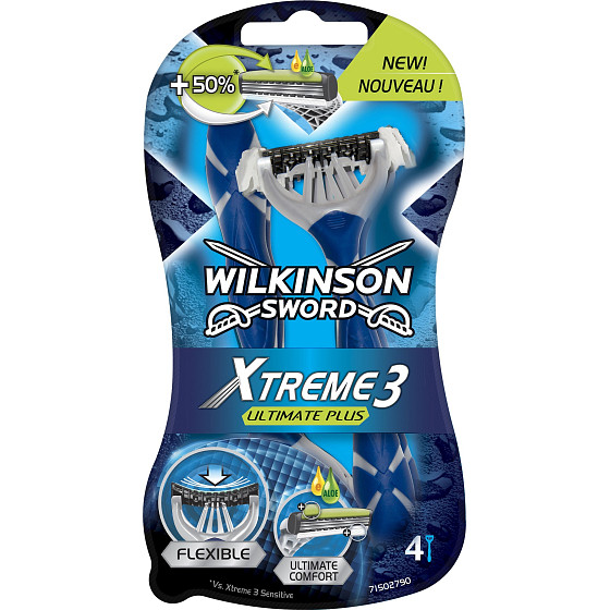 Wilkinson Sword Xtreme 3 Ultimate Plus holicí strojek pro muže 4 kusy
