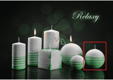 Lima Aromatická spirála Relaxy svíčka bílo - zelená koule 80 mm 1 kus