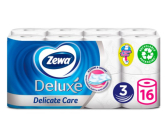 Zewa Deluxe Aqua Tube Delicate Care toaletní papír 3 vrstvý 150 útržků 16 kusů, rolička, kterou můžete spláchnout