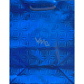Nekupto Dárková papírová taška hologram 23 x 18 x 10 cm Modrá 050 40 THM