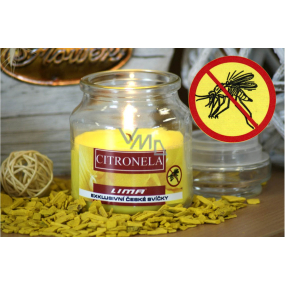 Lima Aroma Dreams Citronela repelentní aromatická svíčka sklenička s víčkem 120 g