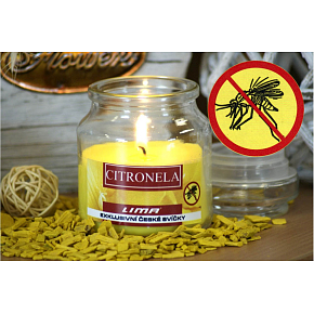 Lima Aroma Dreams Citronela repelentní aromatická svíčka sklenička s víčkem 120 g