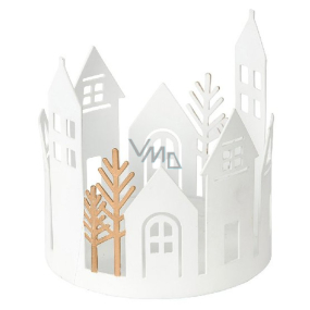 Yankee Candle Winter Village svícen domečky na střední a velké vonné svíčky Classic