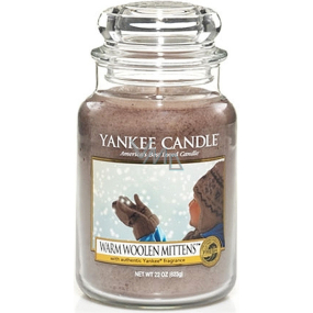 Yankee Candle Warm Woolen Mittens - Teplé vlněné rukavice vonná svíčka Classic velká sklo 623 g
