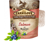Carnilove Dog Pouch Paté Losos s borůvkami bezobilné kapsičky pro štěňata 300 g