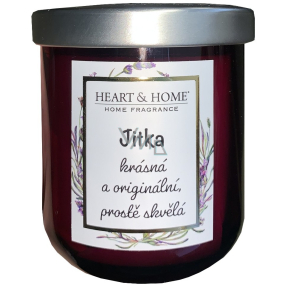 Heart & Home Sladké třešně sójová vonná svíčka se jménem Jitka 110 g