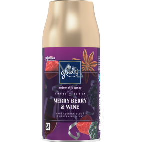 Glade Merry Berry & Wine automatický osvěžovač vzduchu s vůní lesních plodů a červeného vína náhradní náplň sprej 269 ml