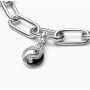 Charm Sterlingové stříbro 925 Jin a Jang - Mini Medailon třpytivý, přívěsek na náramek symbol