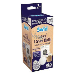 Swirl Wool Balls ekologické míčky do sušičky ze 100% vlny 2 kusy