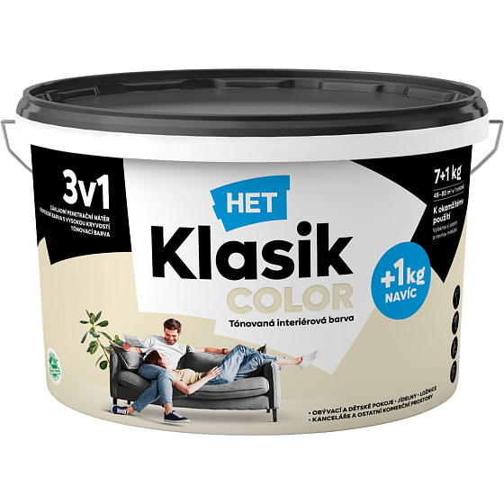 Het Klasik Color malířská barva, 0017 bílý smetanový, 7+1 kg