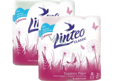 Linteo Classic toaletní papír růžový 2 vrstvý, 150 útržků, 15 m, 4 kusy