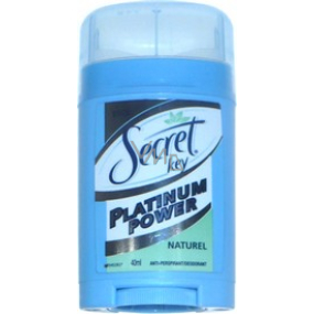 Secret Key Platinum Power Naturel antiperspirant deodorant stick pro ženy 40 ml