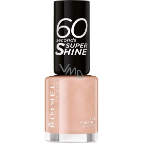 Rimmel London 60 Seconds Super Shine Nail Polish lak na nehty 500 Caramel Cupcake 8 ml