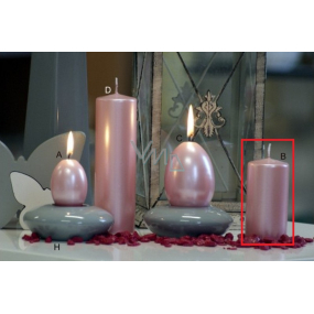 Lima Pastel svíčka metal světle růžová válec 50 x 100 mm 1 kus