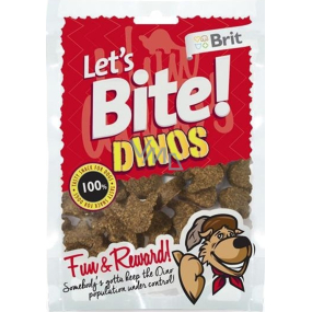 Brit Lets Bite Dinos doplňkové krmivo pro psy 150 g