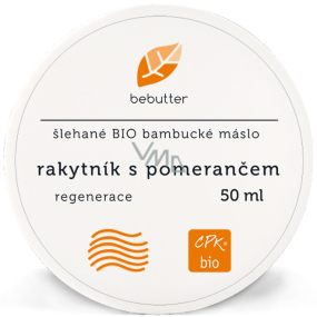 Aromatica Bebutter Bio Rakytník s pomerančem šlehané bambucké máslo pro regeneraci pokožky 50 ml