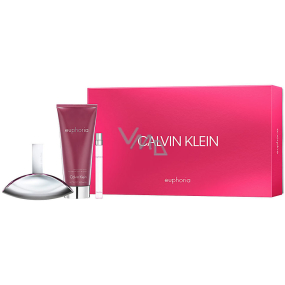 Calvin Klein Euphoria parfémovaná voda pro ženy 100 ml + tělové mléko 200 ml + toaletní voda 10 ml, dárková sada