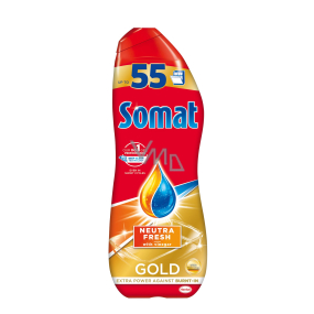 Somat Gold Neutra Fresh gel do myčky kombinuje v sobě čisticí sílu a vysoký odmašťovací účinek 55 dávek 990 ml