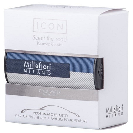 Millefiori Milano Icon Cold Water - Chladná voda vůně do auta Textil Geometric voní až 2 měsíce 47 g