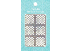 Nail Accessory Hollow Sticker šablonky na nehty multibarevné kapky 1 aršík 129