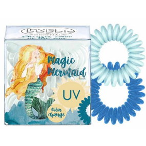 Invisibobble Magic Mermaid Ocean Tango Gumička do vlasů měnící barvu modrá spirálová 3 kusy