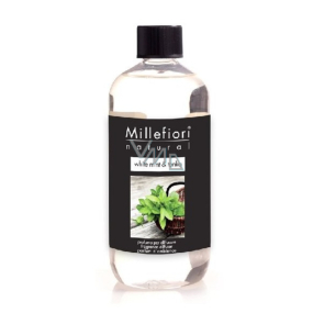 Millefiori Milano Natural White Mint & Tonka - Bílá máta a Tonkové boby Náplň difuzéru pro vonná stébla 250 ml