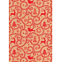 Ditipo Dárkový balicí papír 70 x 200 cm Vánoční KRAFT červené ornamenty zvonky