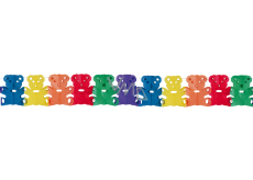 Girlanda Medvídci barevná 400 x 19 cm
