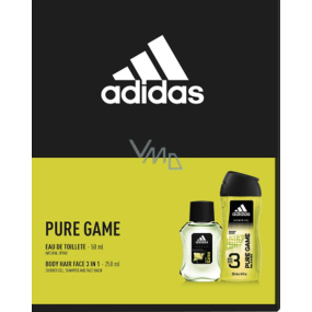 Adidas Pure Game 3v1 sprchový gel 250 ml + toaletní voda 50 ml, dárková sada pro muže