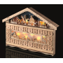 Emos Adventní kalendář dřevěný 49 x 40 cm, 10 LED teplá bílá + časovač