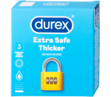 Durex Extra Safe Thicker latexový kondom, silnější, nominální šířka: 56 mm 3 kusy