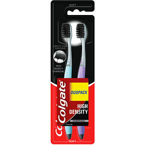 Colgate High Density Charcoal zubní kartáček, měkký, 2 ks
