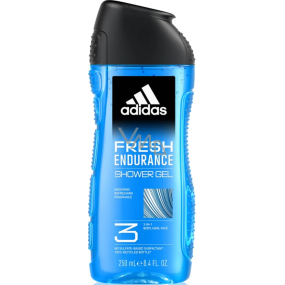 Adidas Fresh Endurance 3in1 sprchový gel na tělo, vlasy a pleť pro muže 250 ml