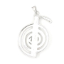 7 čaker přívěsek spirála energetický, cca 48 x 32 mm, symbol rovnováhy přírodní korálky