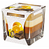 Emocio Chocolate & Orange - Čokoláda a pomeranč tříbarevná vonná svíčka sklo hranol 80 x 80 mm, doba hoření až 32 hodin