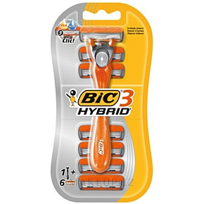 Bic Hybrid 3 pánský holicí strojek + 6 náhradních hlavic, 1 ks Bic Hybrid 3 pánský holicí strojek + 6 náhradních hlavic, 1 ks