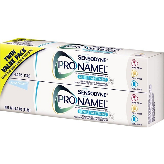 Sensodyne Pronamel Whitening zubní pasta s šetrně bělicím účinkem 2 x 75 ml, duopack