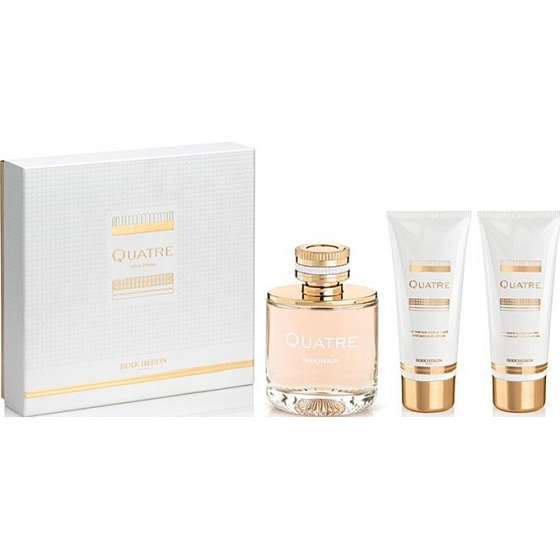 Boucheron Quatre Femme parfémovaná voda pro ženy 100 ml + tělové mléko 100 ml + sprchový gel 100 ml, dárková sada