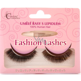 Absolute Cosmetics Fashion Lashes umělé nalepovací řasy středně dlouhé obloučkové černé 76 černé 1 pár