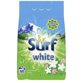 Surf White Mountain Fresh prášek na praní bílého prádla 60 dávek 3,9 kg