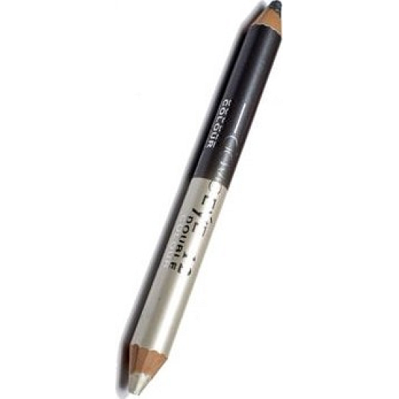 Princessa Davis Eye Double Colour oční stíny v tužce + ořezávátko 012 šedá a bílá 6 g