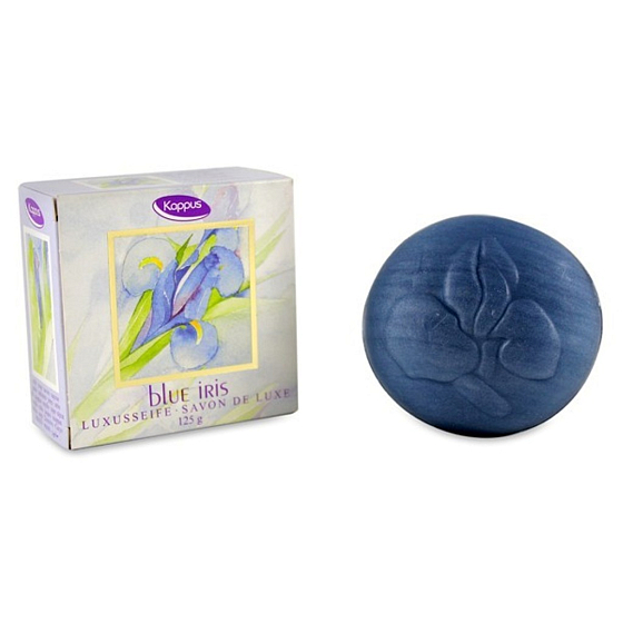 Kappus Blue Iris - Modrý kosatec luxusní mýdlo s osvěžující vůní pro suchou pokožku 125 g