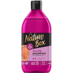 Nature Box Mandle Objemový šampon na vlasy se 100% za studena lisovaným mandlovým olejem, vhodné pro vegany 385 ml