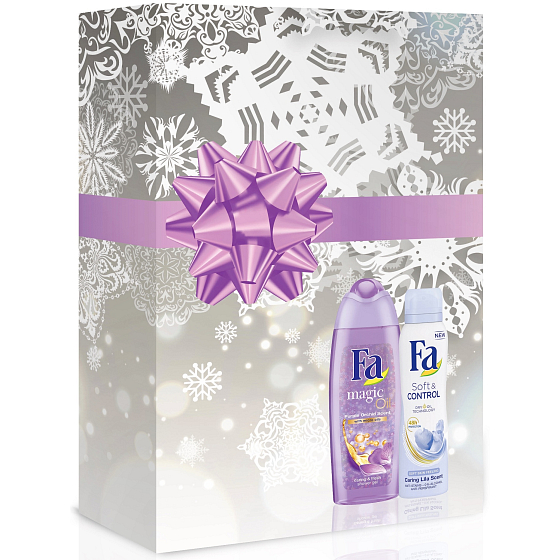 Fa Magic Oil Purple Orchid Scent sprchový gel 250 ml + Soft & Control deodorant sprej pro ženy 150 ml, kosmetická sada