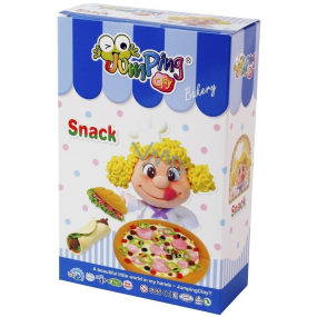 Jumping Clay Pekárna - Svačinka samoschnoucí modelovací hmota 38 g + papírová maketa pro děti 5+